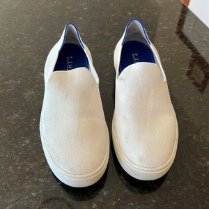 Rothy white original sneaker. White 8.5